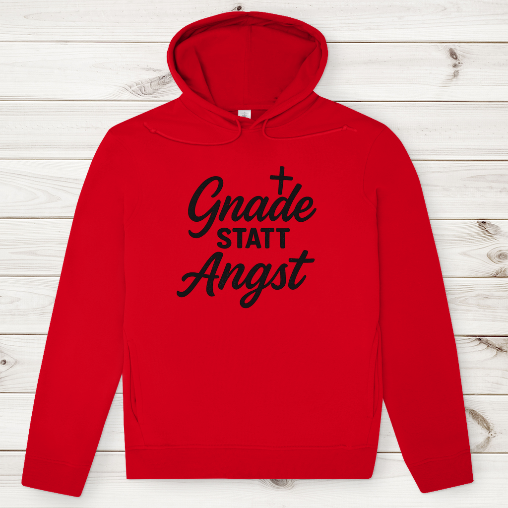 Herren Premium Bio Hoodie Gnade statt Angst