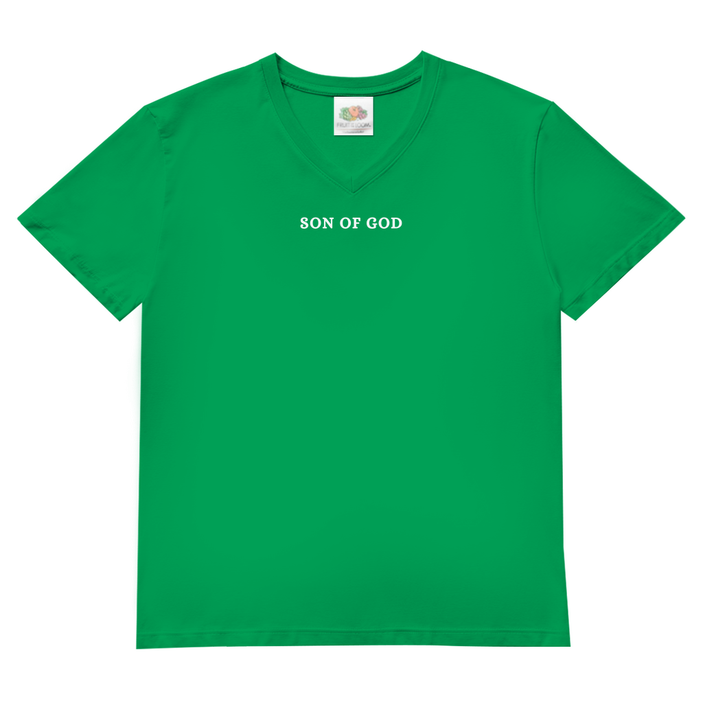 Herren Basic V-Neck T-Shirt Son of GOD