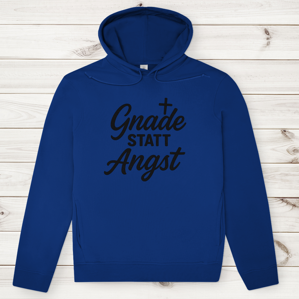 Herren Premium Bio Hoodie Gnade statt Angst