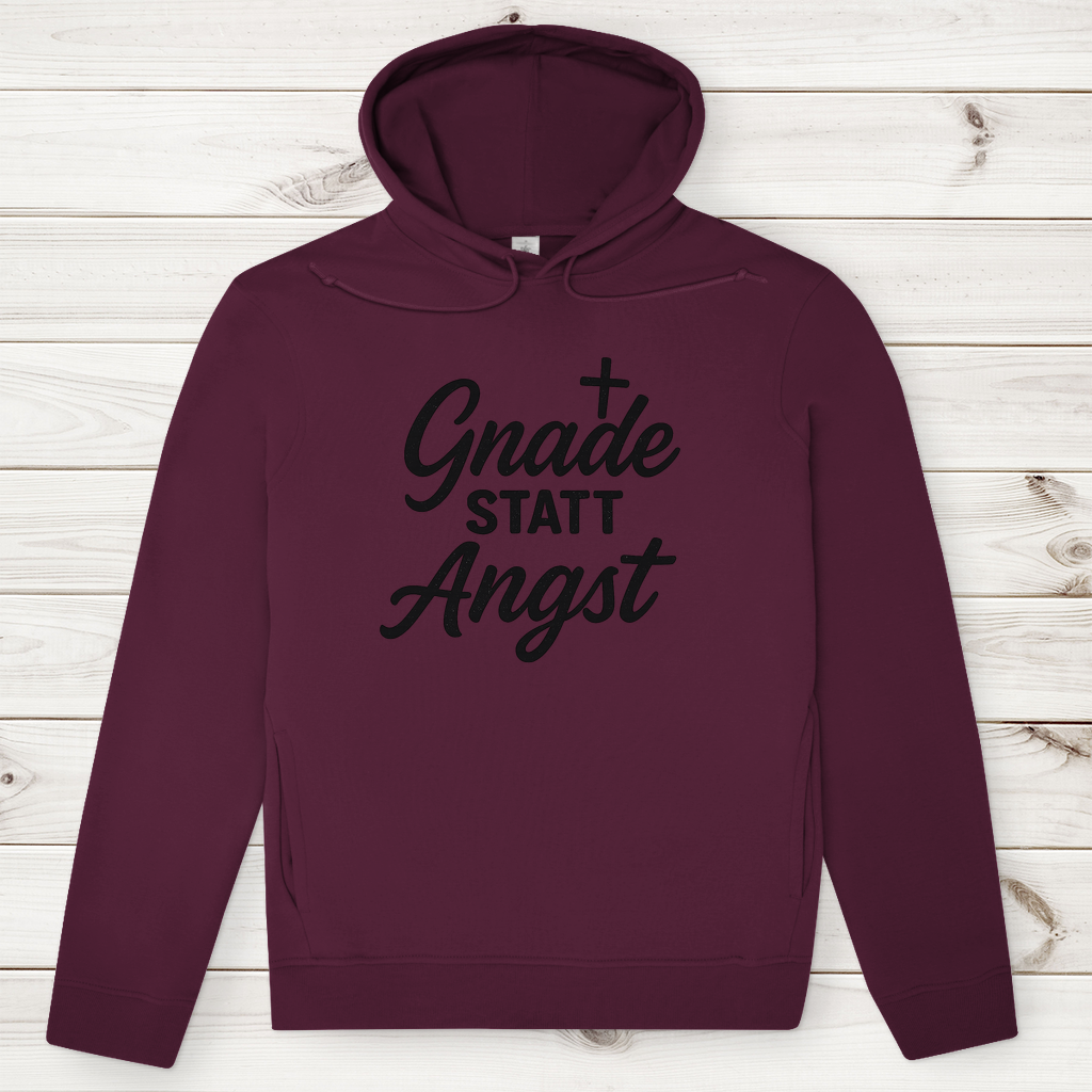 Herren Premium Bio Hoodie Gnade statt Angst