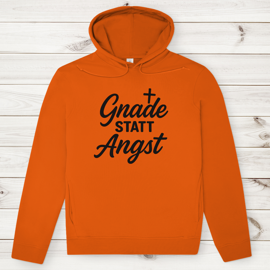Herren Premium Bio Hoodie Gnade statt Angst
