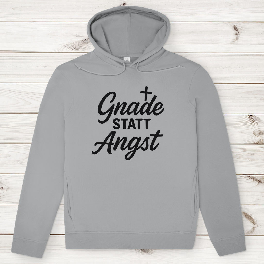 Herren Premium Bio Hoodie Gnade statt Angst