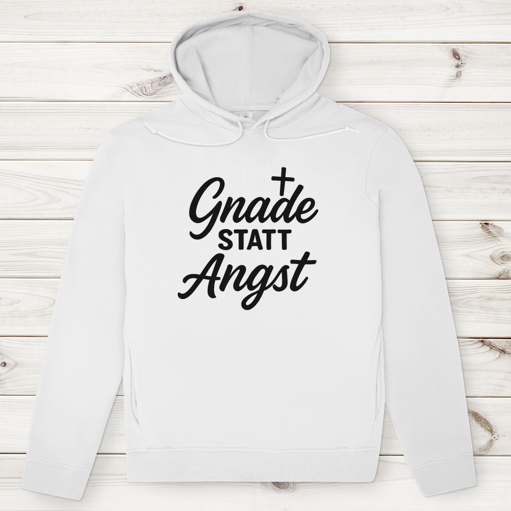 Herren Premium Bio Hoodie Gnade statt Angst