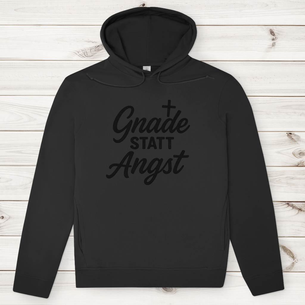 Herren Premium Bio Hoodie Gnade statt Angst