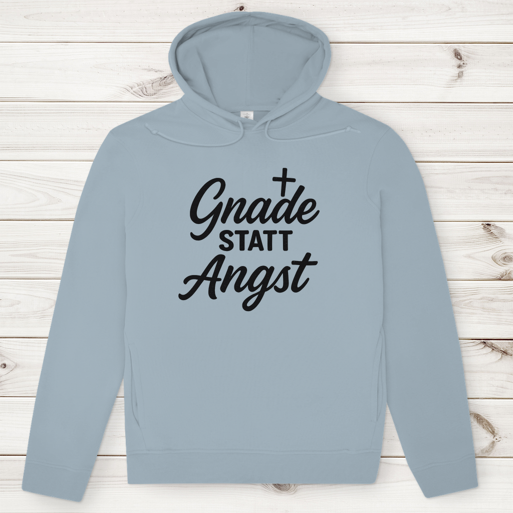 Herren Premium Bio Hoodie Gnade statt Angst