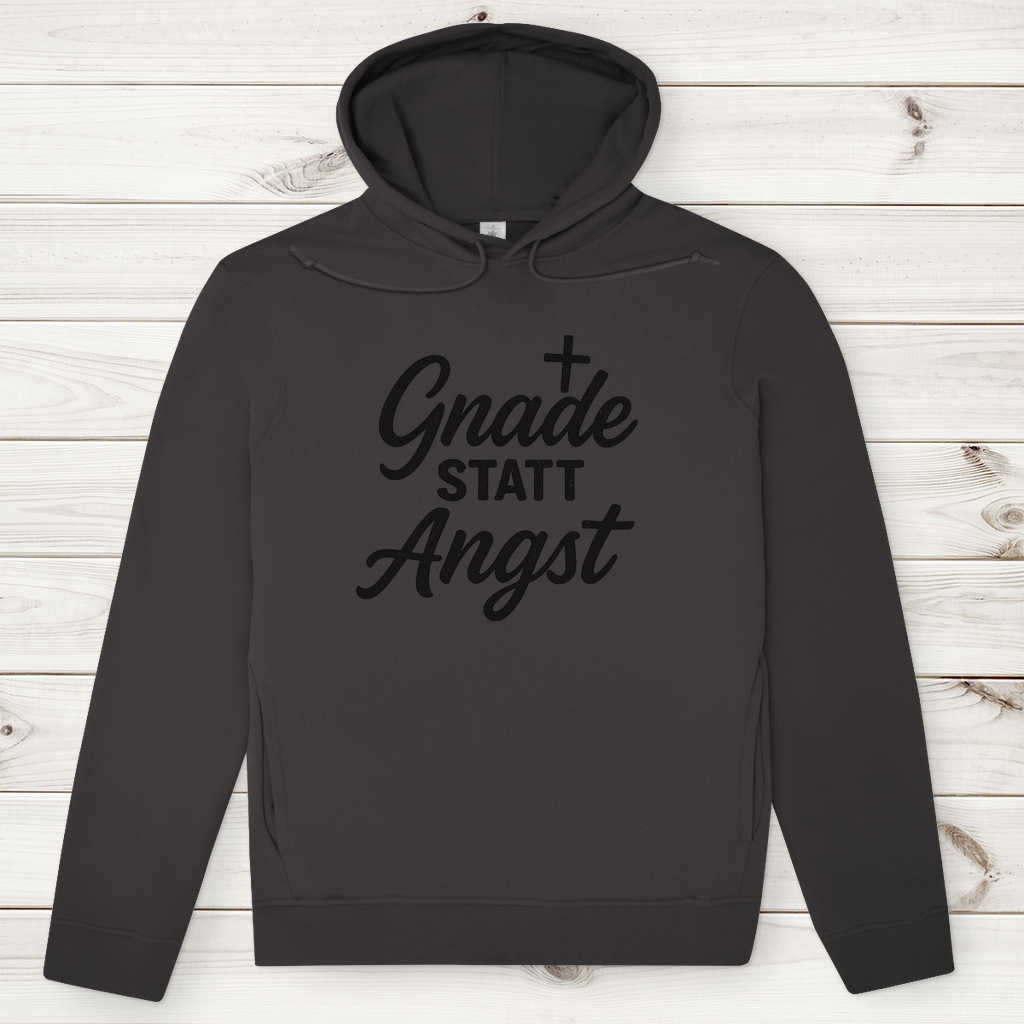 Herren Premium Bio Hoodie Gnade statt Angst