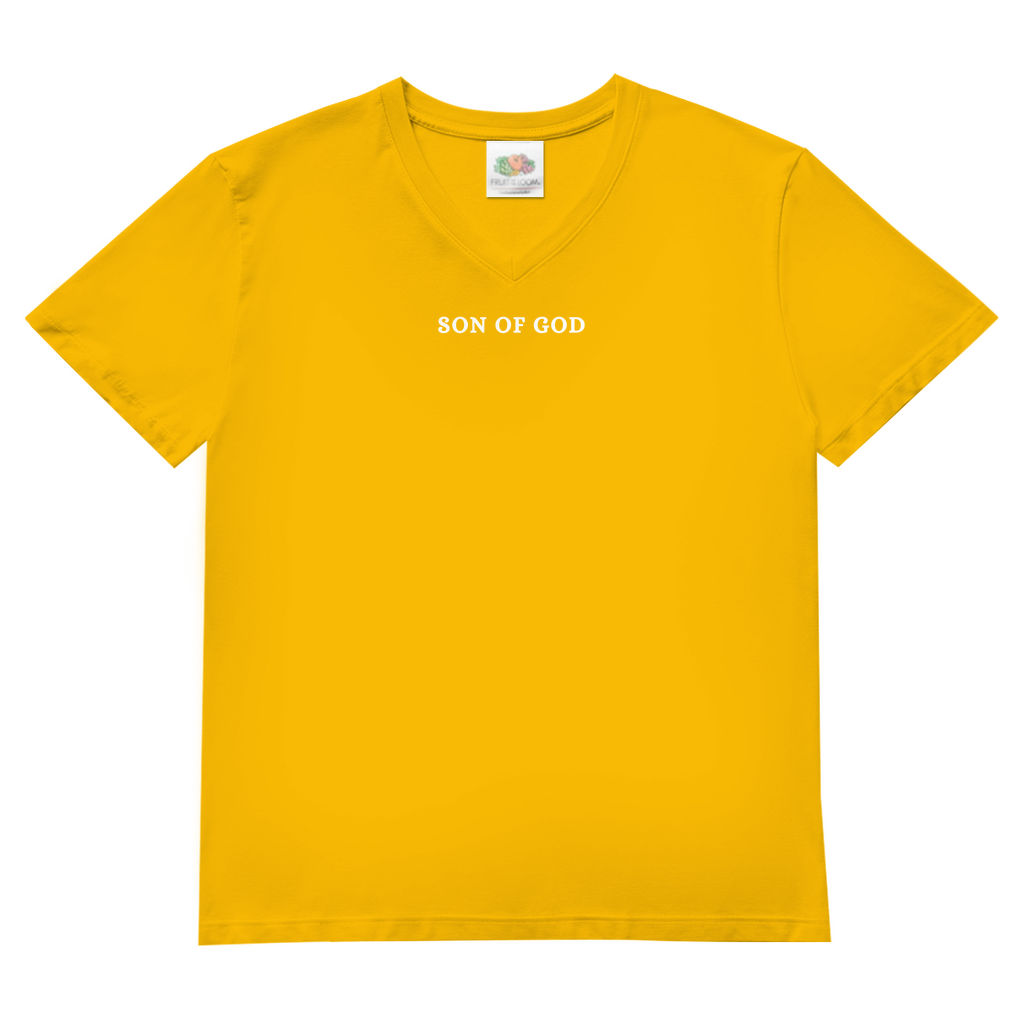 Herren Basic V-Neck T-Shirt Son of GOD