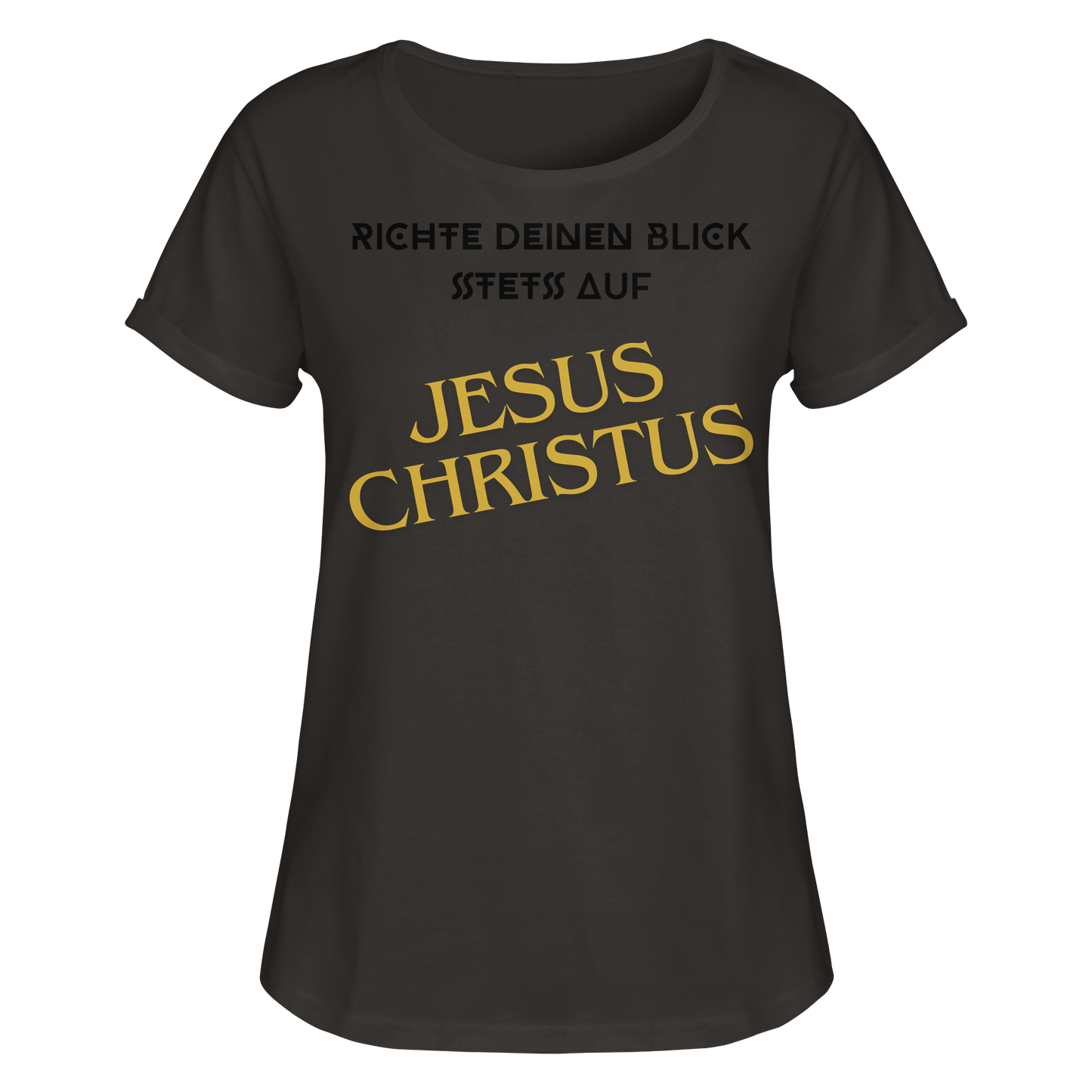 Richte dein blick - Womens Roll-Up T-Shirt