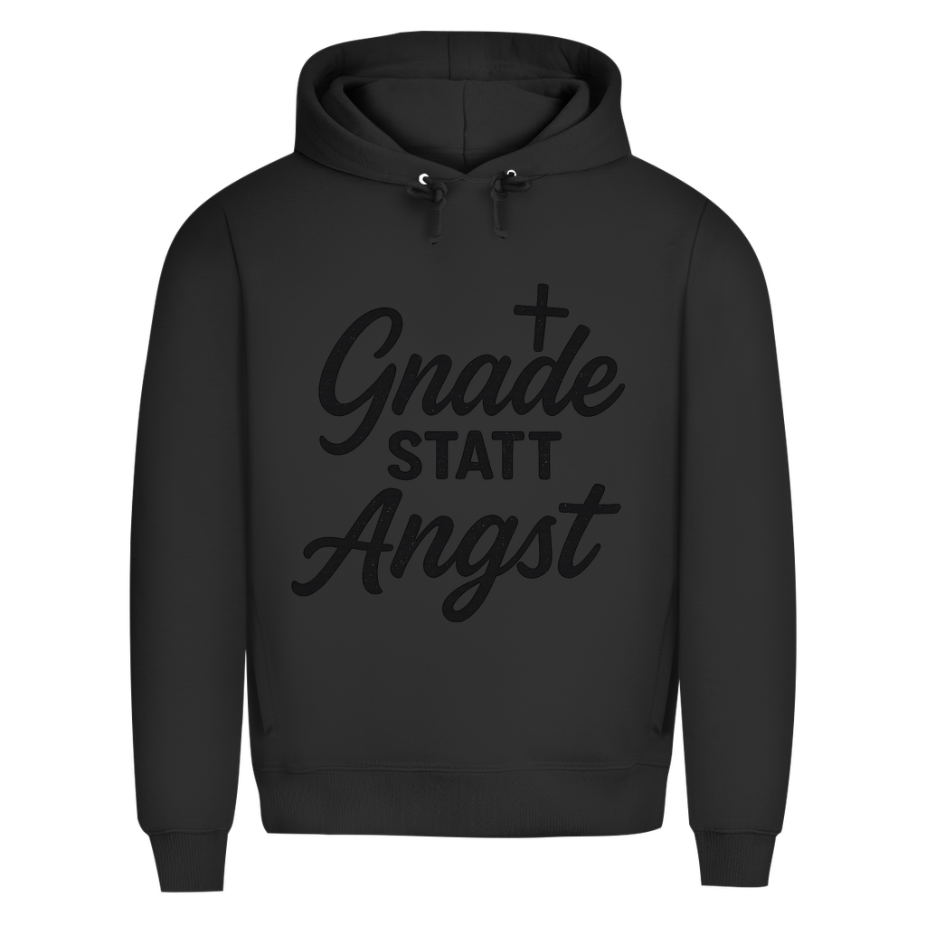Herren Premium Bio Hoodie Gnade statt Angst