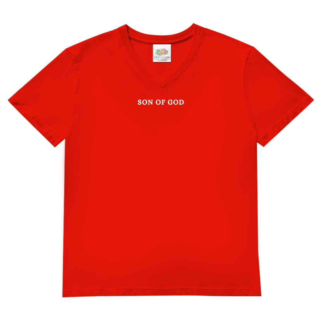 Herren Basic V-Neck T-Shirt Son of GOD