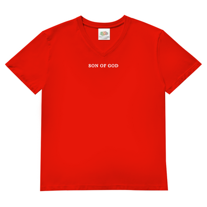Herren Basic V-Neck T-Shirt Son of GOD
