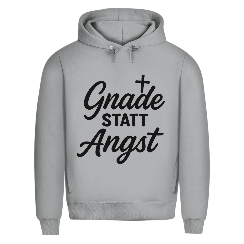 Herren Premium Bio Hoodie Gnade statt Angst