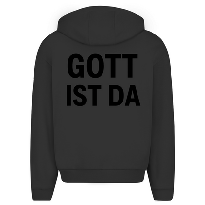 Herren Oversize Zipper Hoodie Gott ist da