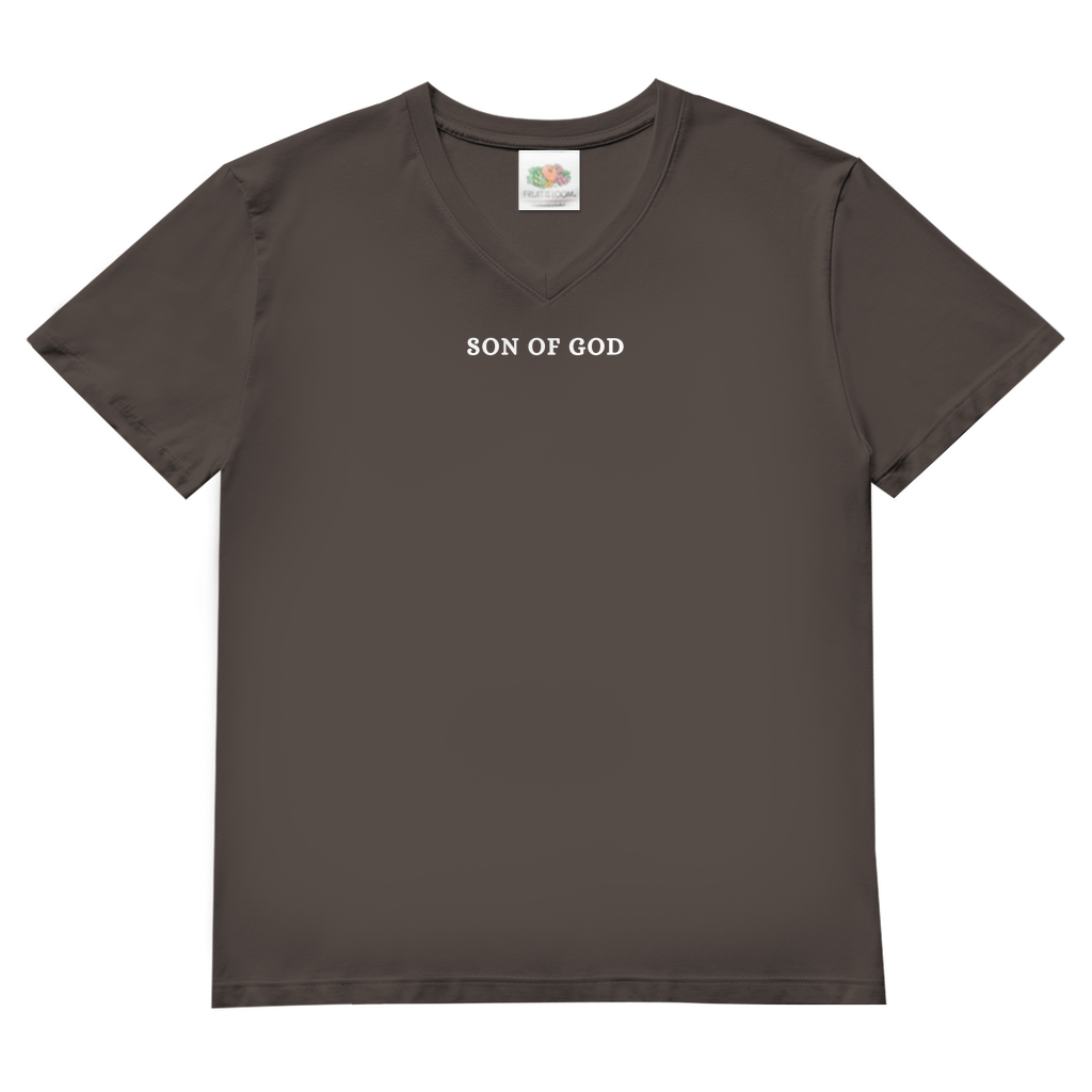 Herren Basic V-Neck T-Shirt Son of GOD