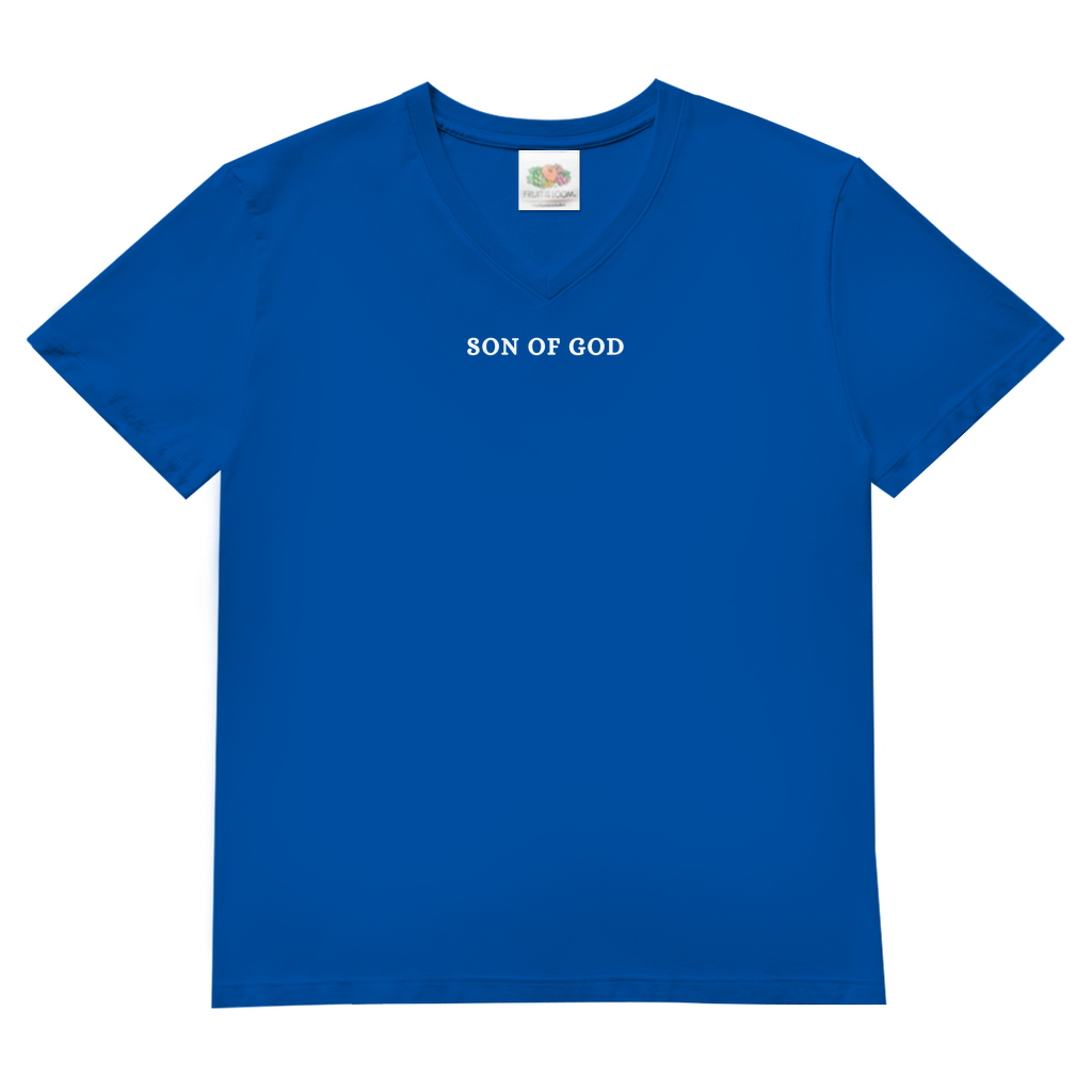 Herren Basic V-Neck T-Shirt Son of GOD