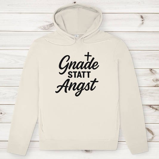 Herren Premium Bio Hoodie Gnade statt Angst