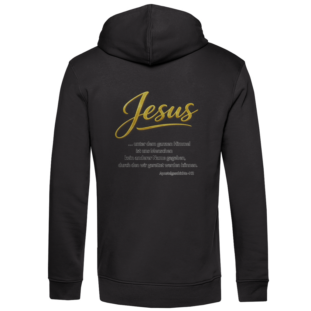 Herren Premium Bio Hoodie Jesus unter den Himmel