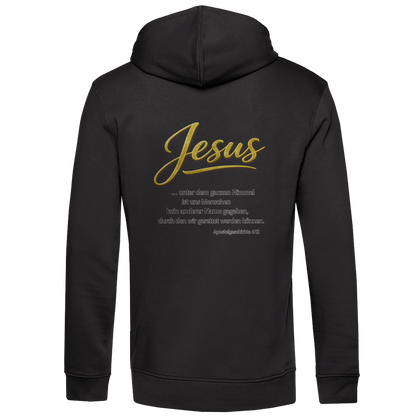 Herren Premium Bio Hoodie Jesus unter den Himmel