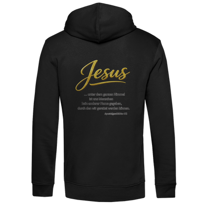 Herren Premium Bio Hoodie Jesus unter den Himmel
