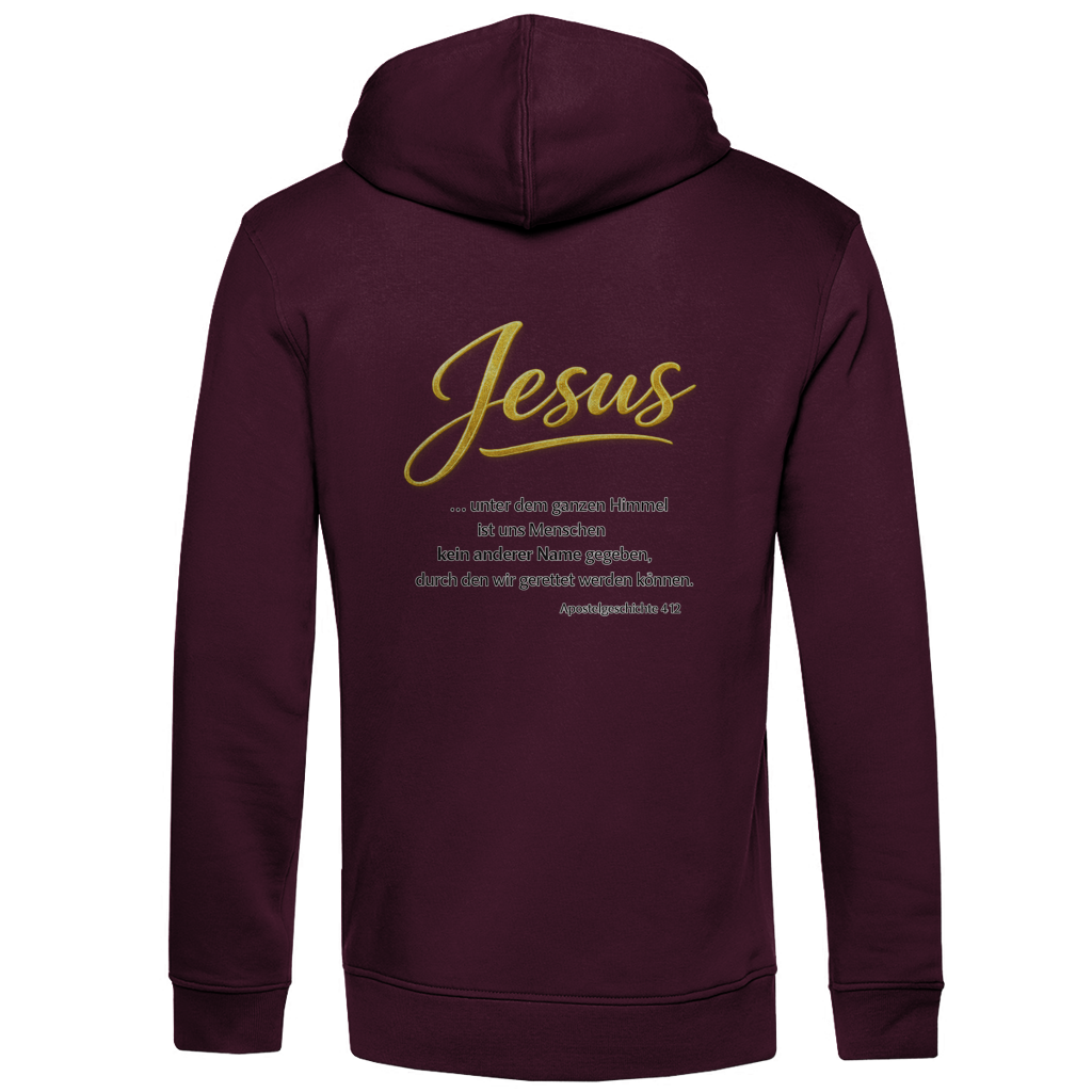Herren Premium Bio Hoodie Jesus unter den Himmel