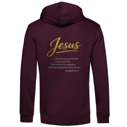 Herren Premium Bio Hoodie Jesus unter den Himmel