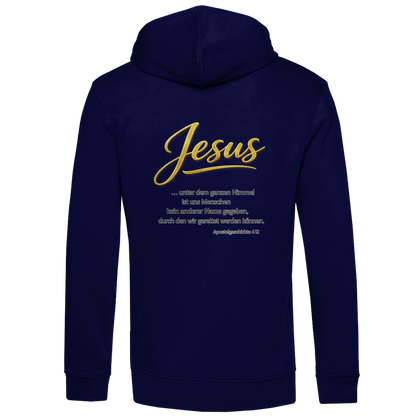 Herren Premium Bio Hoodie Jesus unter den Himmel