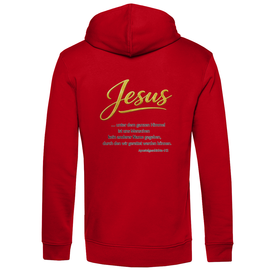 Herren Premium Bio Hoodie Jesus unter den Himmel