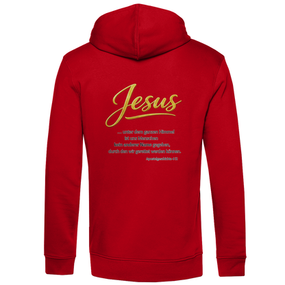 Herren Premium Bio Hoodie Jesus unter den Himmel