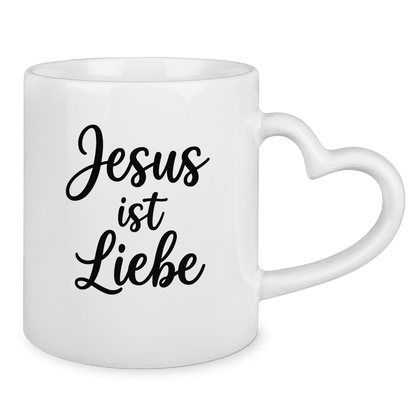 Tasse mit Herzhenkel Jesus Liebe