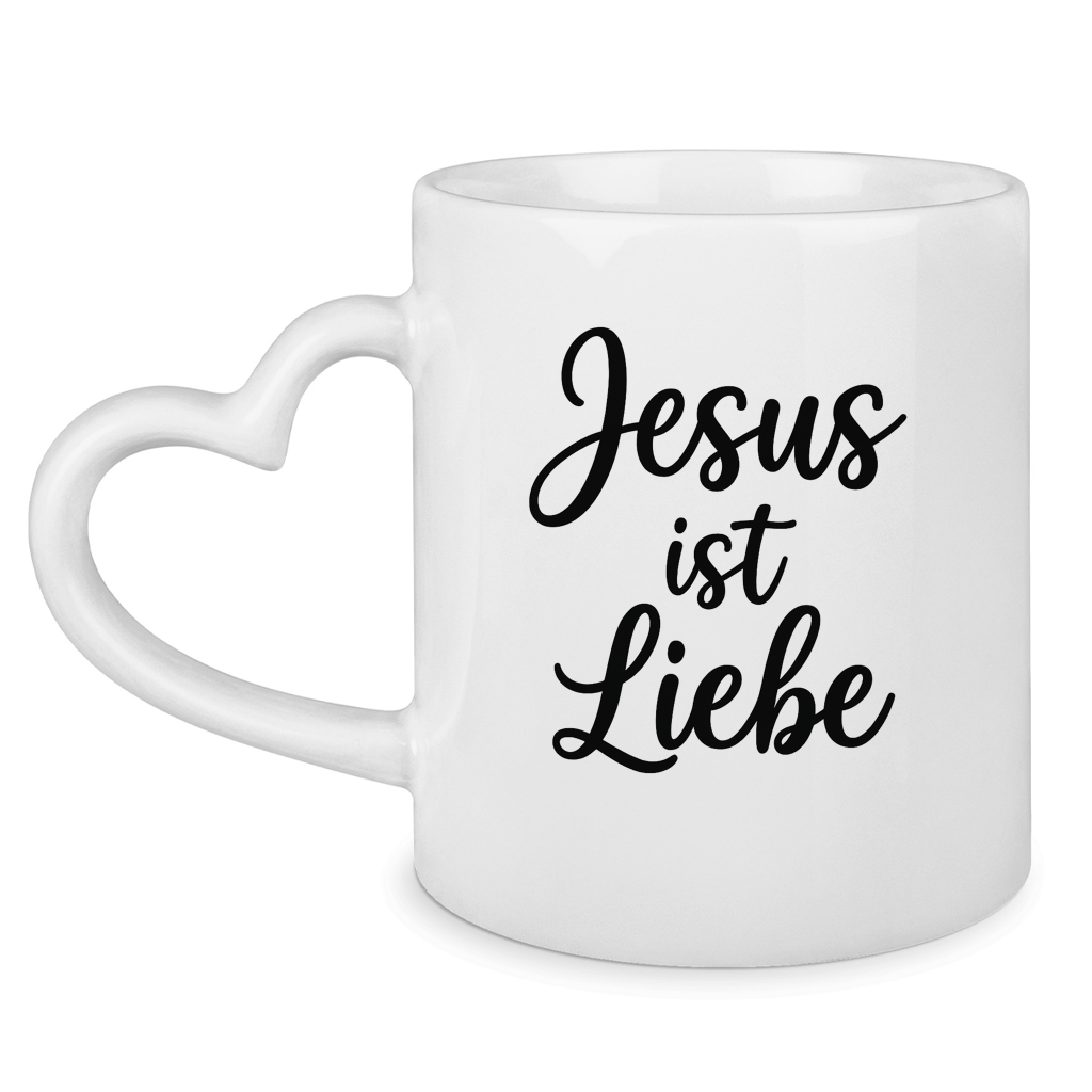 Tasse mit Herzhenkel Jesus Liebe