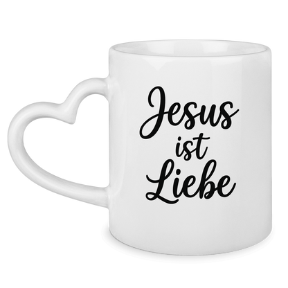 Tasse mit Herzhenkel Jesus Liebe