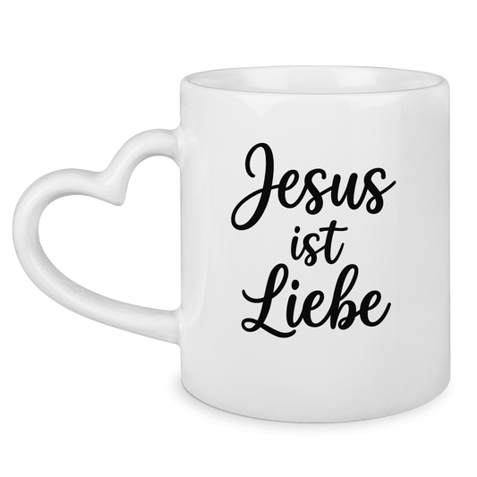 Tasse mit Herzhenkel Jesus Liebe