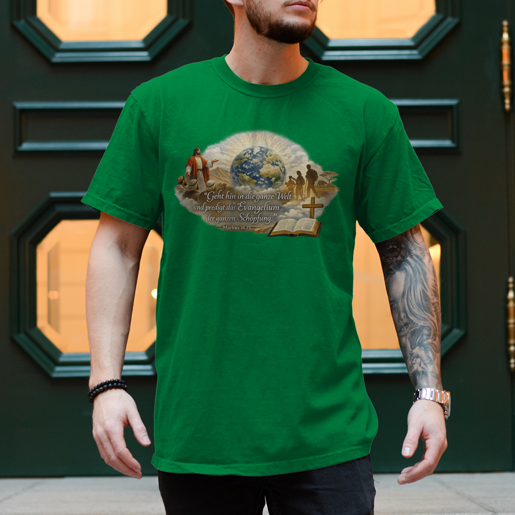 Herren T-Shirt Predigen in der Welt