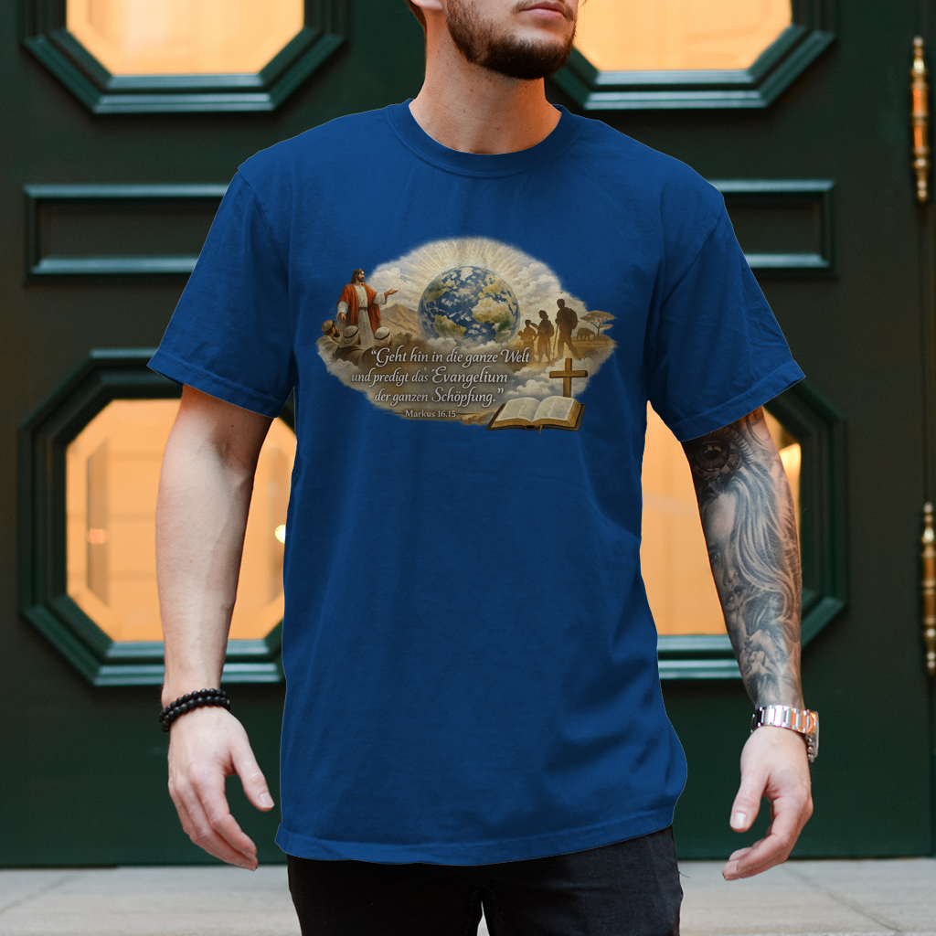 Herren T-Shirt Predigen in der Welt