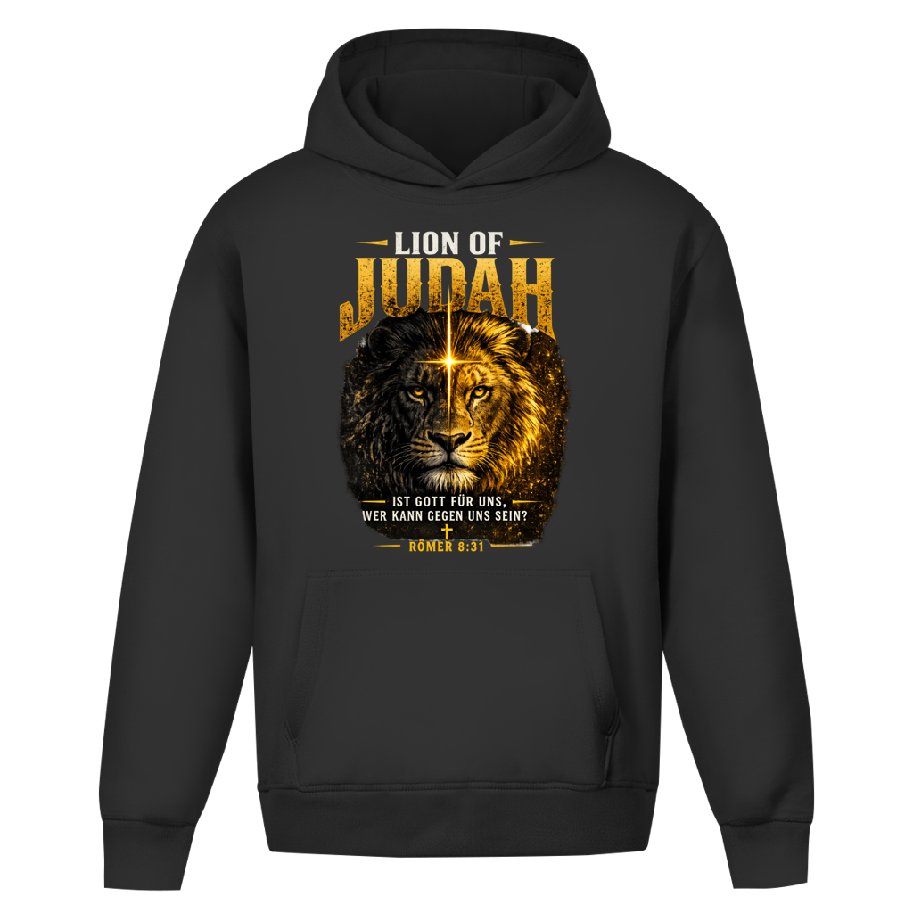 Oversize Hoodie Ohne Kordel Löwe von Juda