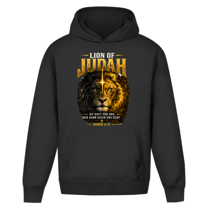 Oversize Hoodie Ohne Kordel Löwe von Juda