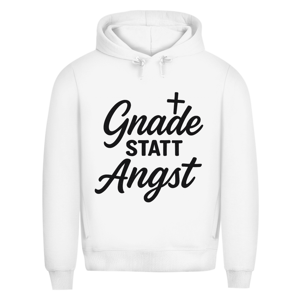 Herren Premium Bio Hoodie Gnade statt Angst