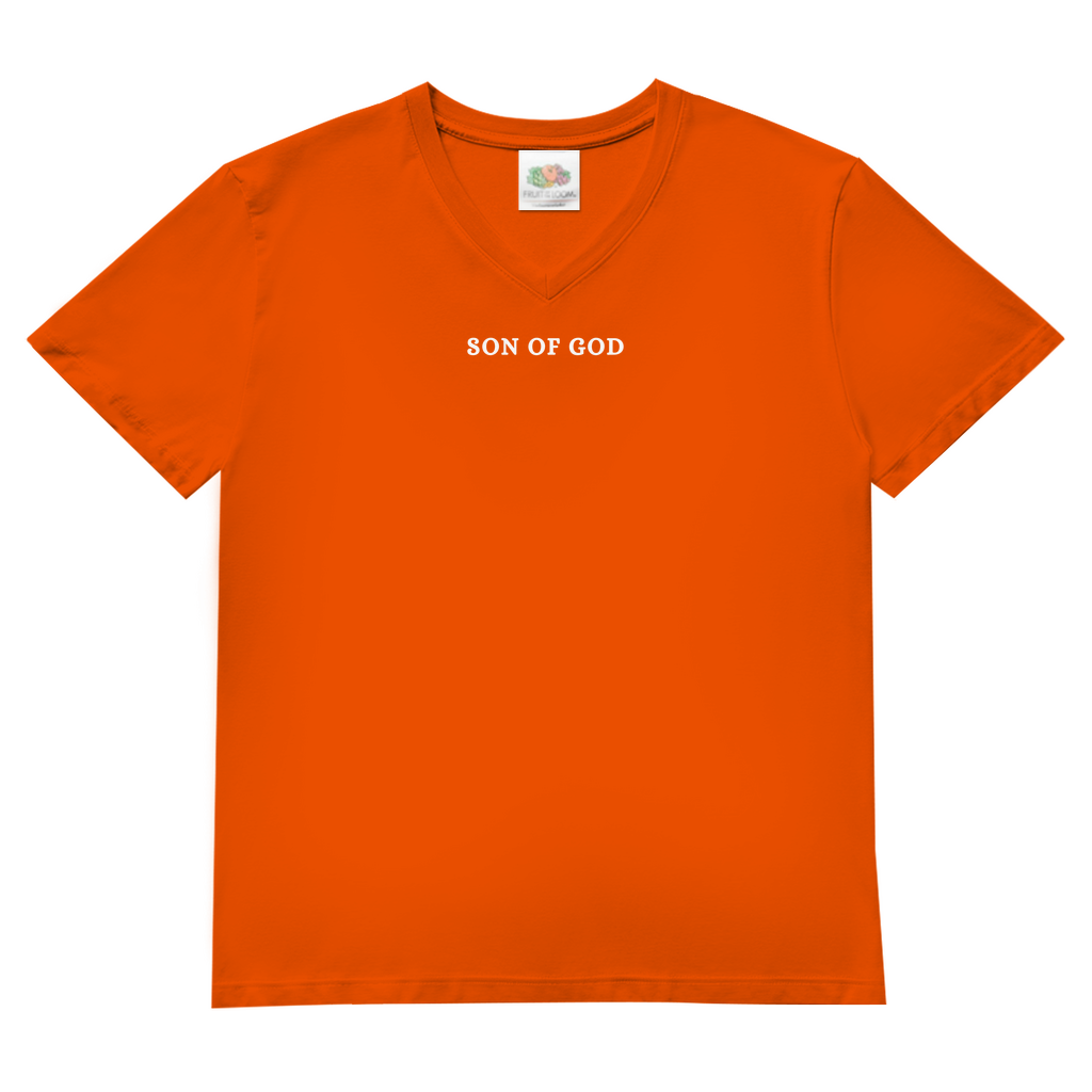Herren Basic V-Neck T-Shirt Son of GOD