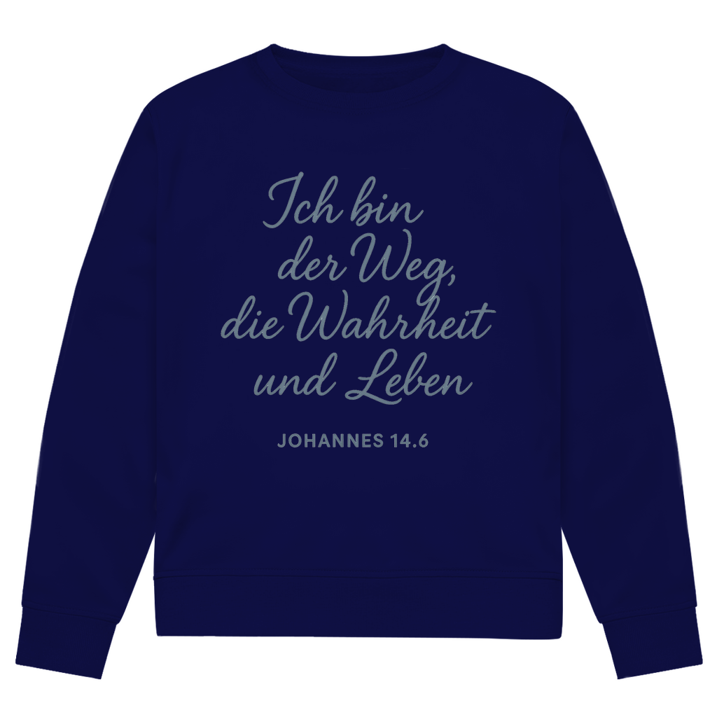 Herren Premium Bio Sweatshirt Weg,Wahrheit,Leben