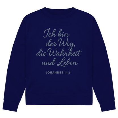 Herren Premium Bio Sweatshirt Weg,Wahrheit,Leben