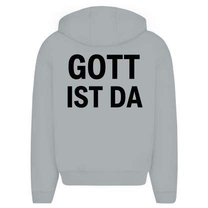 Herren Oversize Zipper Hoodie Gott ist da