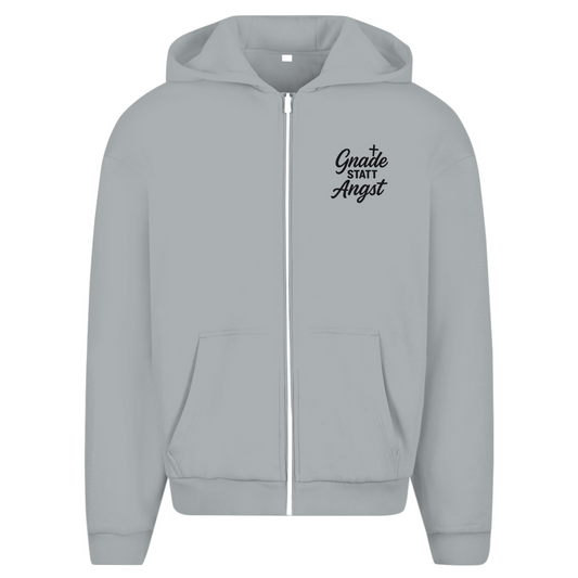 Herren Oversize Zipper Hoodie Gnade statt Angst
