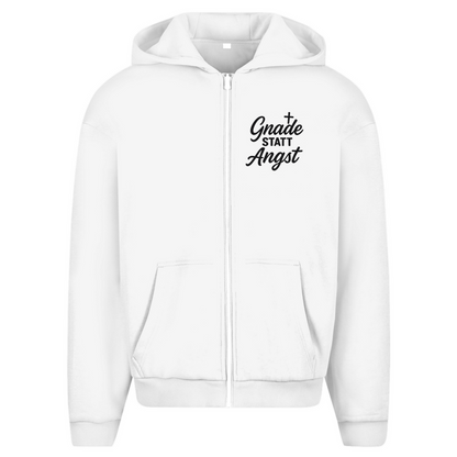 Herren Oversize Zipper Hoodie Gnade statt Angst