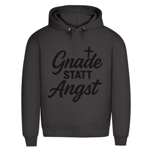 Herren Premium Bio Hoodie Gnade statt Angst