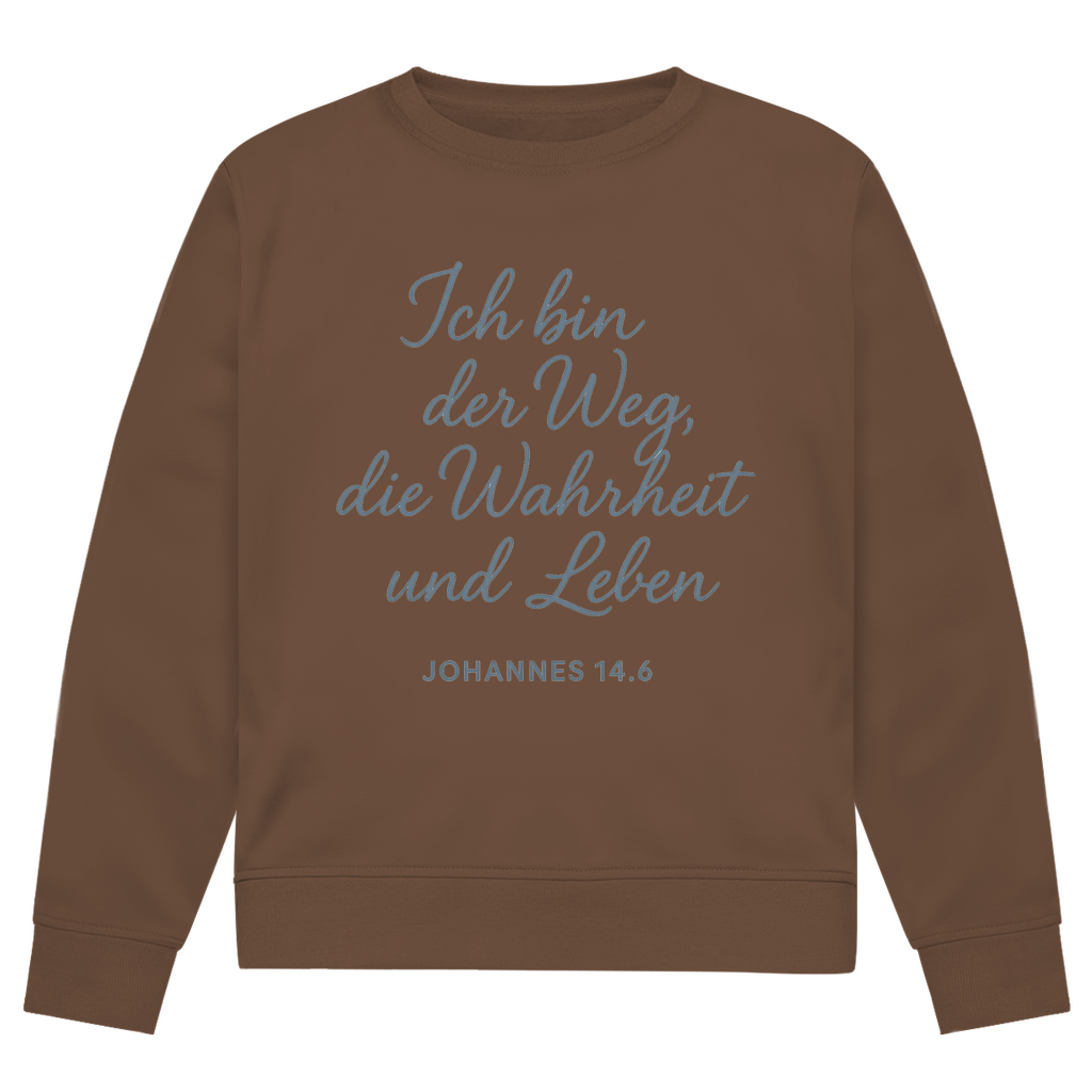 Herren Premium Bio Sweatshirt Weg,Wahrheit,Leben