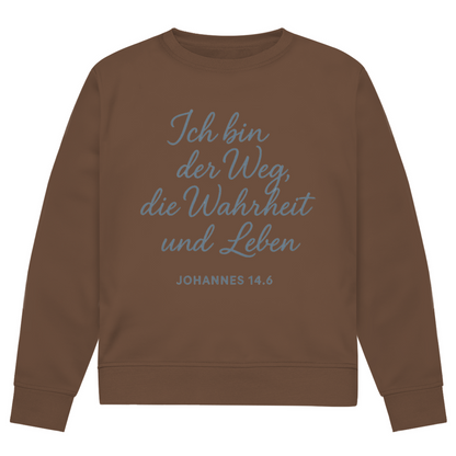 Herren Premium Bio Sweatshirt Weg,Wahrheit,Leben