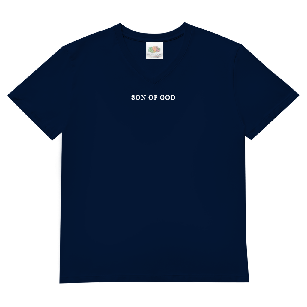 Herren Basic V-Neck T-Shirt Son of GOD