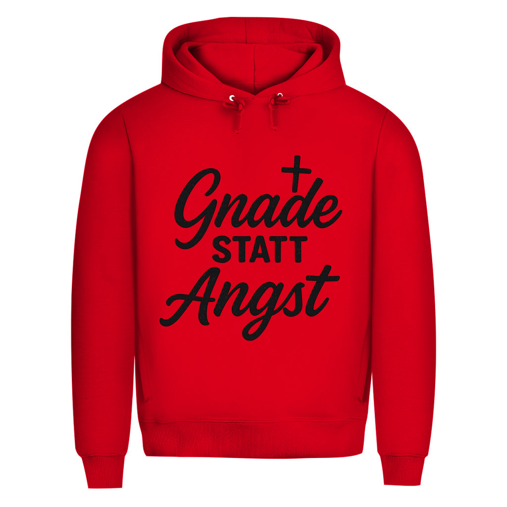 Herren Premium Bio Hoodie Gnade statt Angst