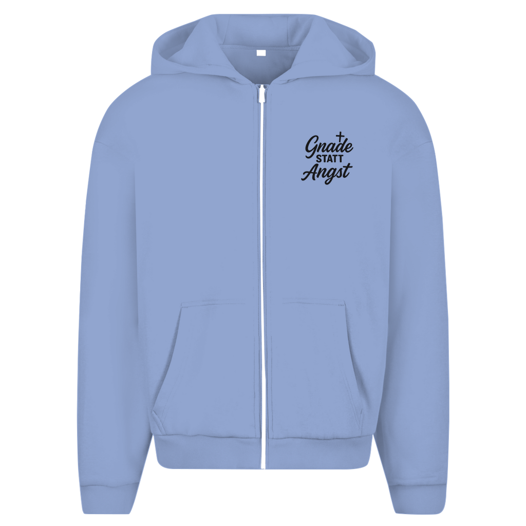 Herren Oversize Zipper Hoodie Gnade statt Angst