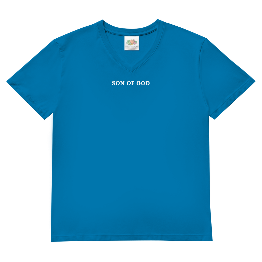 Herren Basic V-Neck T-Shirt Son of GOD